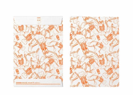 KAWS Skeleton Board Cutout Ornament Orange - Image 3