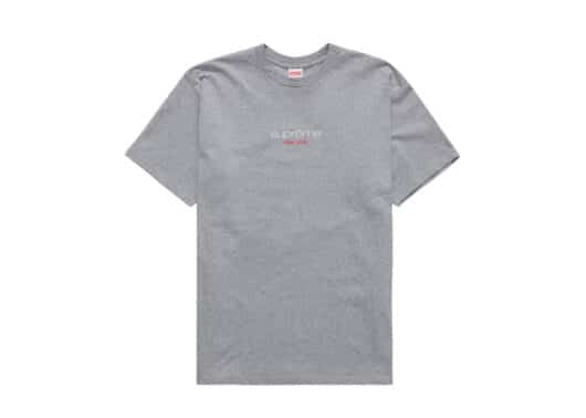 Supreme Classic Logo Tee Heather Grey