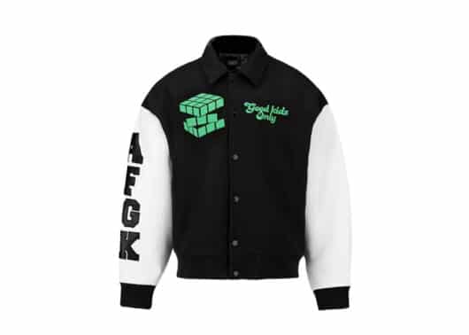 A Few Good Kids Rubik's Cube Varsity Jacket Black - Image 2