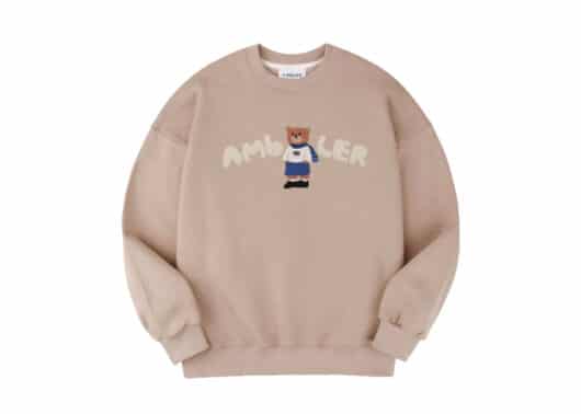 Ambler Winter Bear Crewneck Beige AMM915