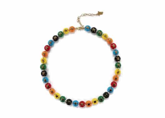 Maison Emerald MnM Rainbow Necklace Gold