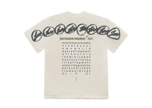 Travis Scott Cactus Jack For Fragment Manifest Tee Cream - Image 2