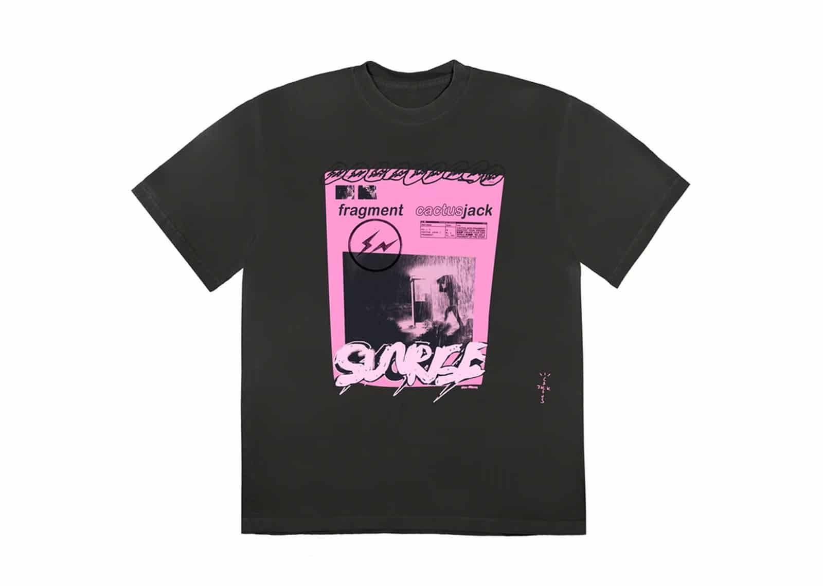 Buy Travis Scott Cactus Jack For Fragment Pink Sunrise Tee Black 