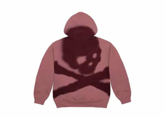 Travis Scott Cactus Jack For Mastermind Skull Zip Up Hoodie Washed Red - Image 2