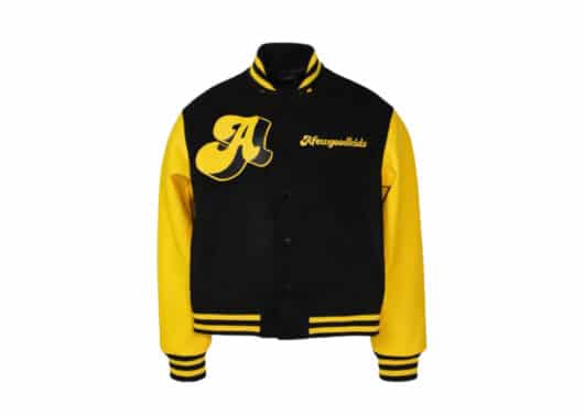 A Few Good Kids 3D Logo Varsity Jacket Black/Yellow - Image 2