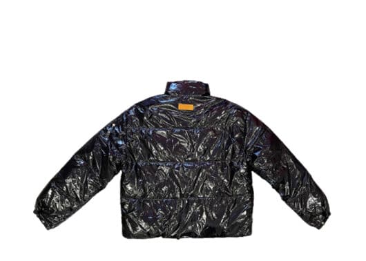 A Few Good Kids Basic Logo Shiny Nylon Puffer Jacket Black - Image 2
