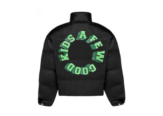 A Few Good Kids Glow 3D Logo Puffer Jacket Black