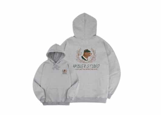 Ambler Detective Bear Hoodie Melange AHP813