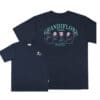 Ambler Five Flowers Tee Navy AS922 - Image 2