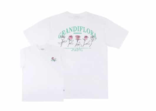 Ambler Five Flowers Tee White AS922 - Image 2