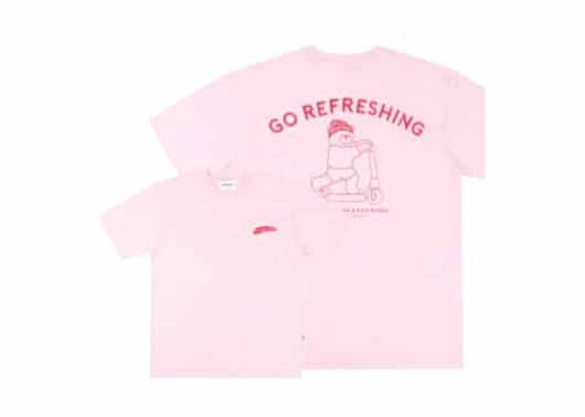 Ambler Kick Board Bear Tee Pink AS915