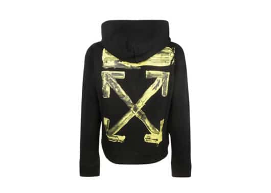 Off White Acrylic Arrows Hoodie Black/Yellow