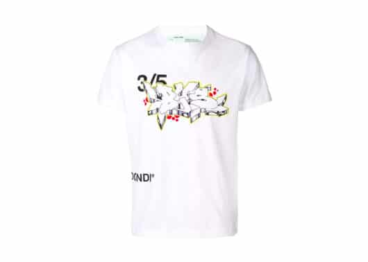 Off White Bus Tag Slim Tee White