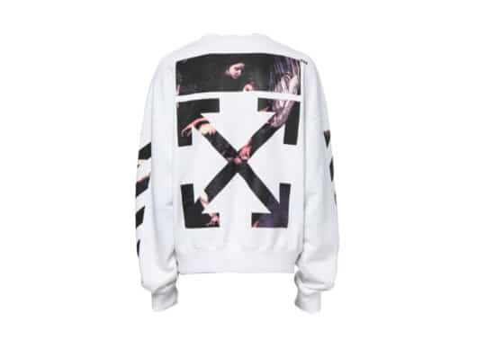 Off White Caravaggio Arrows Oversized Crewneck White