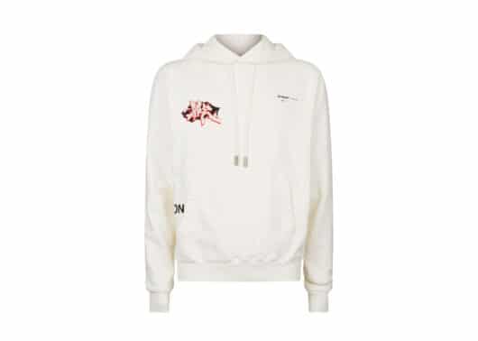 Off White Dondi Graffiti Slim Hoodie White