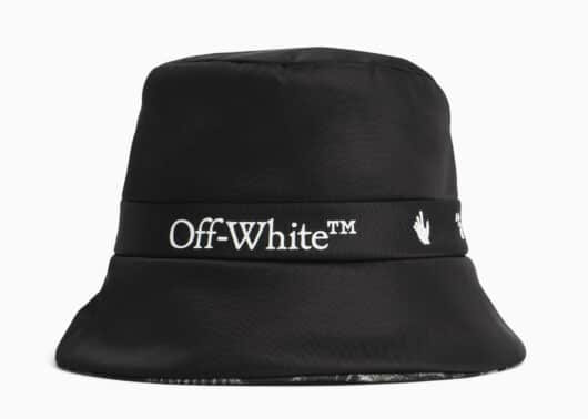 Off White Logo Rain Cap Black/White