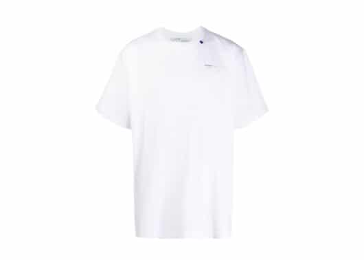 Off White Unfinished Slim Tee White/Silver - Image 2