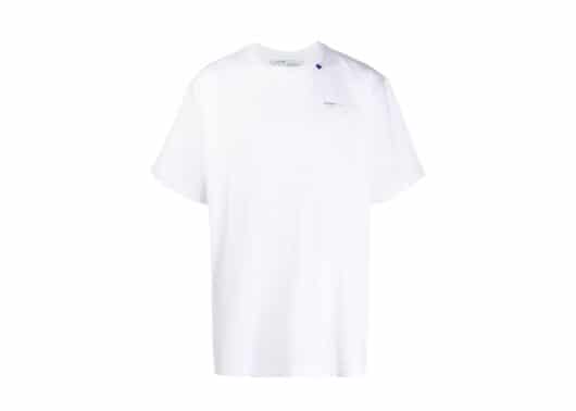 Off White Unfinished Slim Tee White/Silver