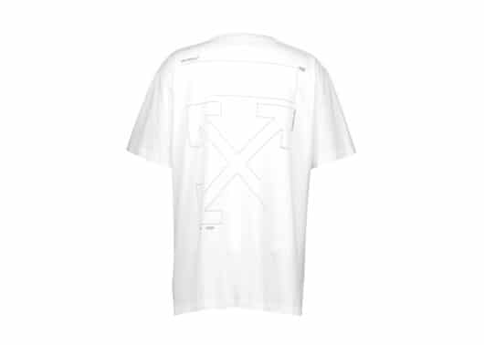 Off White Unfinished Slim Tee White/Silver