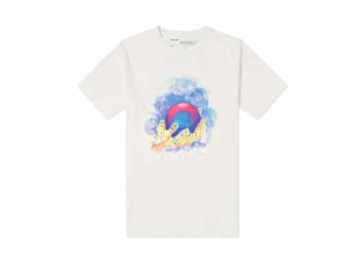 Off White World Hand Slim Tee Off White