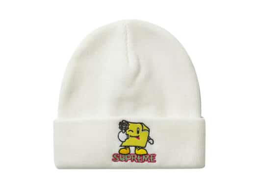 Supreme Sticky Note Beanie White