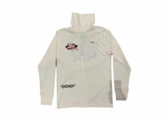 Off White Dondi Graffiti L/S Turtle Neck Tee White
