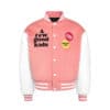 A Few Good Kids Badge Varsity Jacket Pink