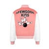 A Few Good Kids Badge Varsity Jacket Pink - Image 2