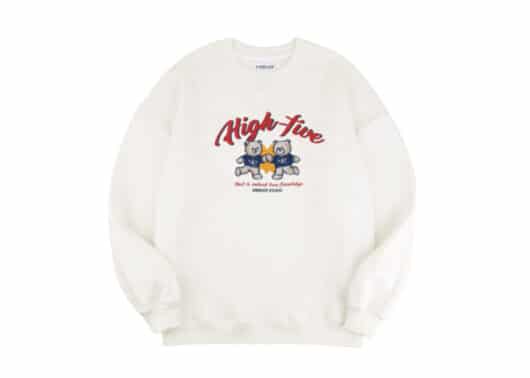 Ambler High Five Crewneck Cream AMM1001