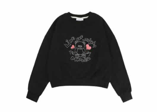 Ambler Lovely Bear Crewneck Black AMC101