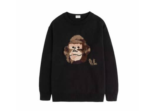 Charlie Luciano Ape Print Sweater Black