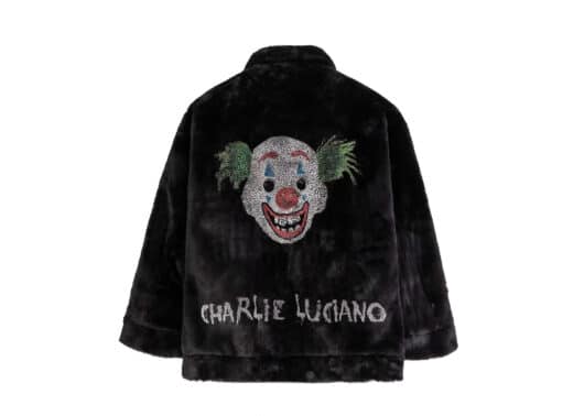 Charlie Luciano Joker Faux Fur Jacket Black