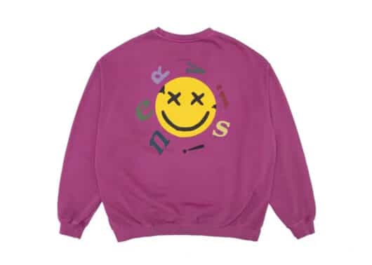 Nervis Smile Puff Print Crewneck Purple