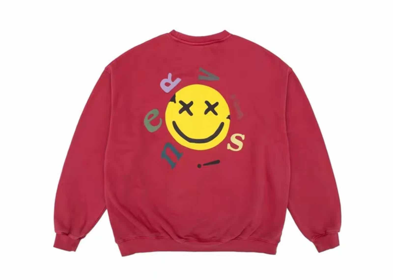 Buy Nervis Smile Puff Print Crewneck Red Online in Australia | KickSTW