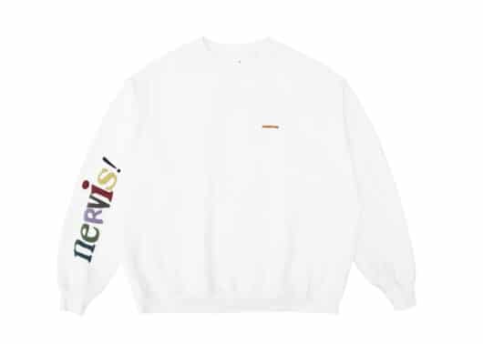 Nervis Smile Puff Print Crewneck White Exclusive - Image 2