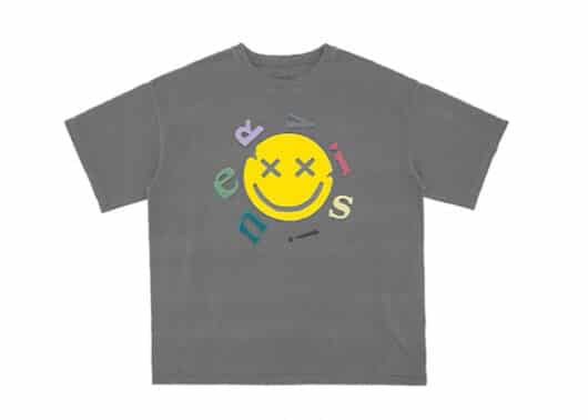 Nervis Smile Puff Print Tee Dark Grey