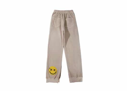 Nervis Smily Puff Print Slit Sweatpant Sand - Image 2