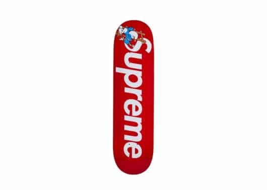 Supreme Smurfs Skateboard Red