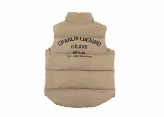 Charlie Luciano Grey Down Vest Green