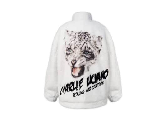 Charlie Luciano Leopard Fur Jacket White