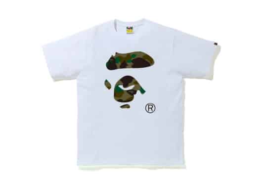 BAPE 1st Camo Ape Face Tee White/Green