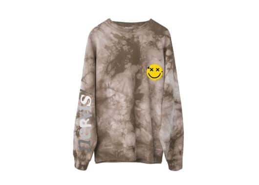 Nervis Tie-Dye Puff Print Crewneck Brown