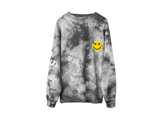 Nervis Tie-Dye Puff Print Crewneck Grey