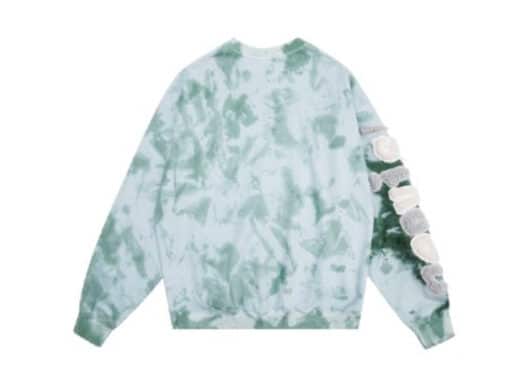 Nervis Towel Embroidery Tie-Dye Crewneck Green - Image 2