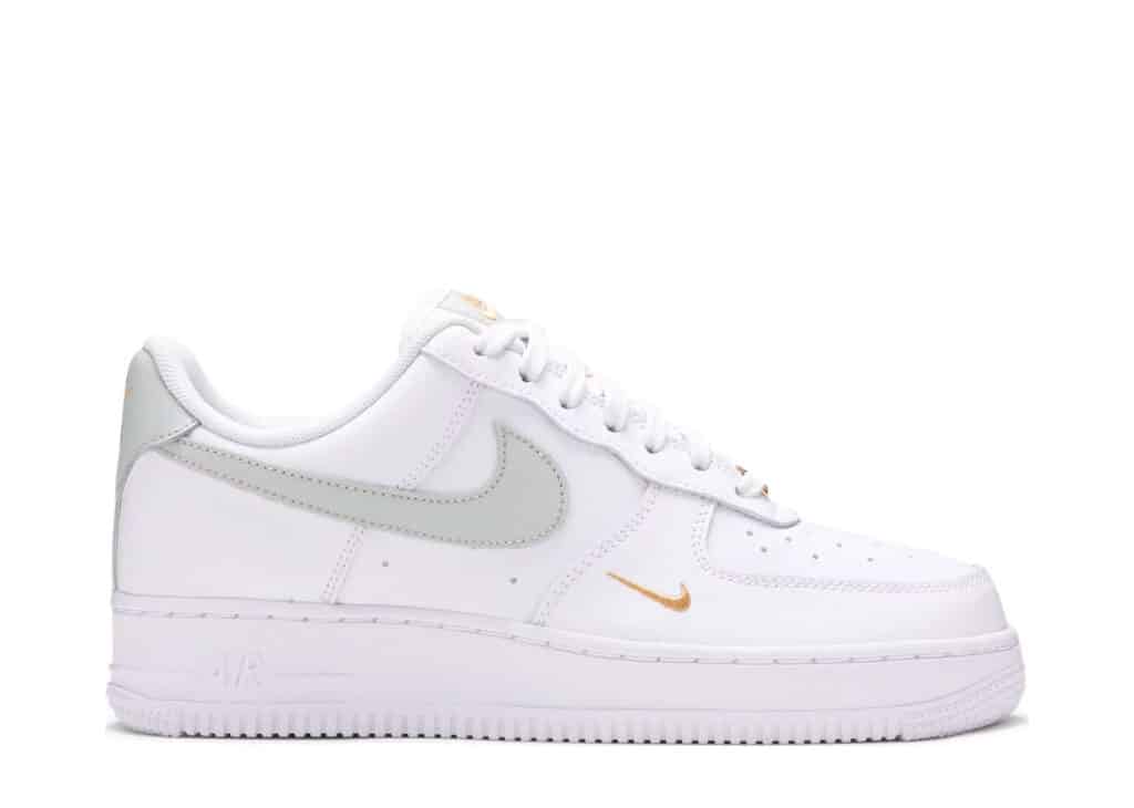 nike air force white cool grey metallic gold
