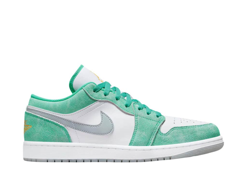Air Jordan 1 Retro Low Emerald Rise 553560-113 White/Emerald Rise-Black Sneakers