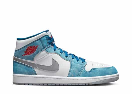 Air Jordan 1 Mid French Blue Fire Red