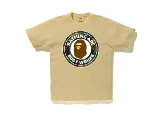 BAPE 1st Camo Busy Works Tee Beige/Green