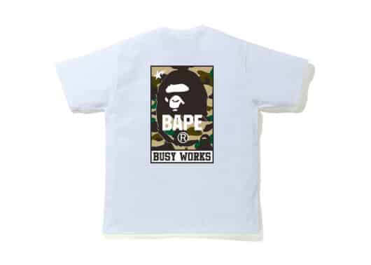 BAPE 1st Camo Busy Works Tee (FW21) White/Yellow