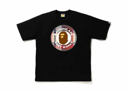 BAPE Check Busy Works Relaxed Tee Black/Red